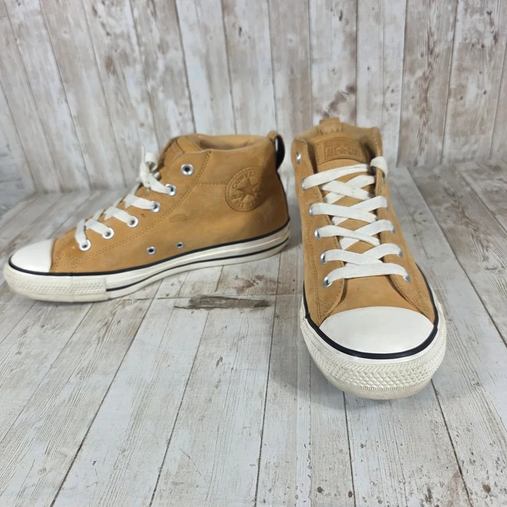 Converse All Star CTAS‎ Street Mid Suede Leather Sneakers Shoes Mens Tan - Picture 6 of 8